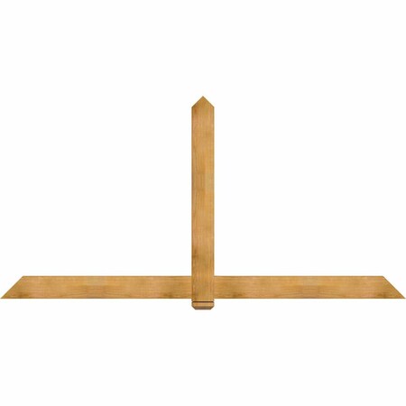 Ekena Millwork Eugene Rough Sawn Timber Gable Bracket, Western Red Cedar, 108"W x 54"H x 2"D x 6"F, 12/12 Pitch GBW108X54X0206EUG00RWR
